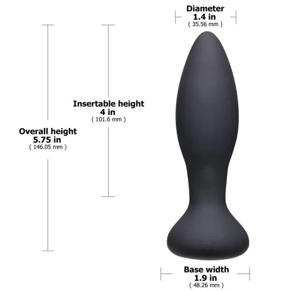 Doc Johnson A Play Experienced VIBE – Silicone Vibrating Butt Plug with Remote – Black - Image 2