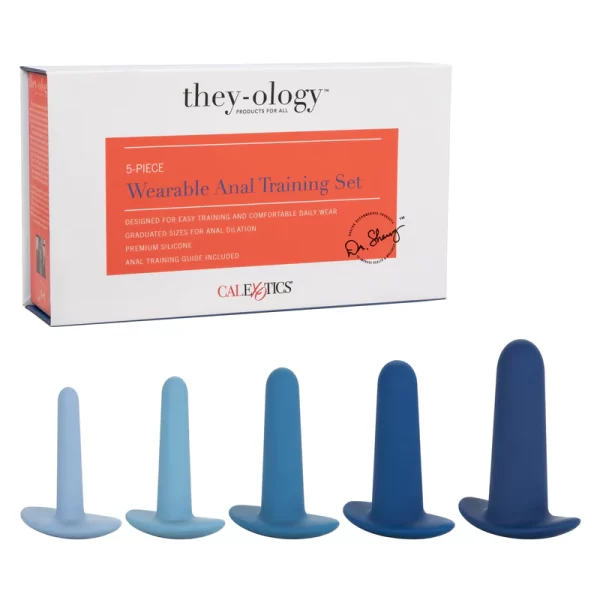 CalExotics They-ology 5-Piece Wearable Anal Training Set - Blue