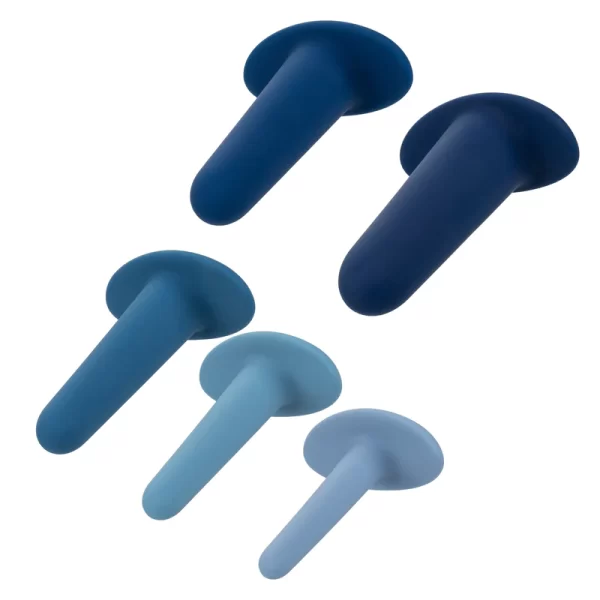 CalExotics They-ology 5-Piece Wearable Anal Training Set - Blue - Image 4