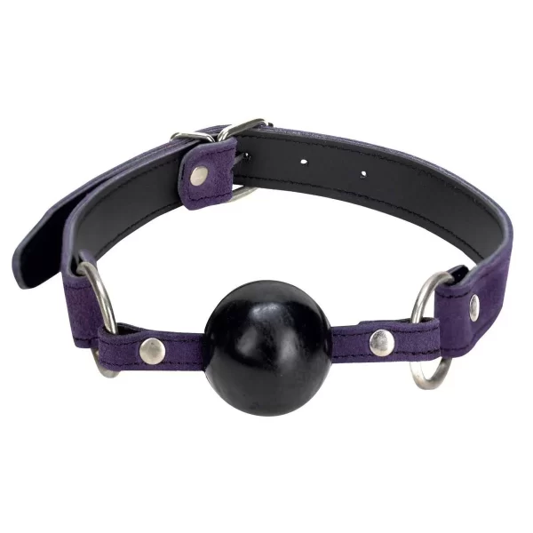 Punishment Purple Suede Bondage Ball Gag