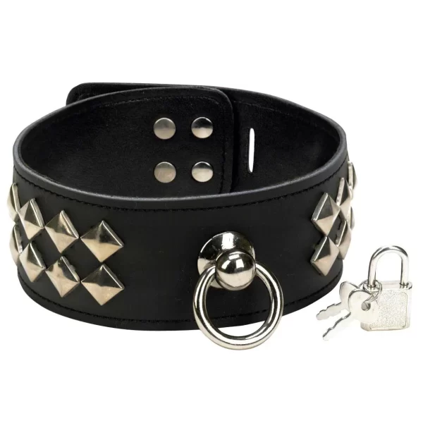 Punishment Black Studded Collar