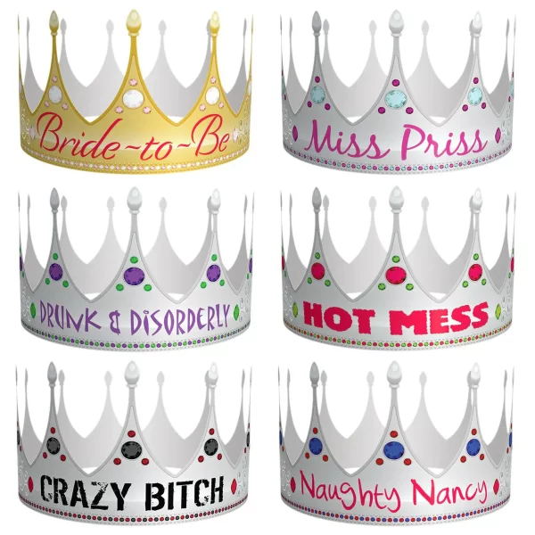 Kheper Games Bride to Be's Party Crowns - 6 Pack