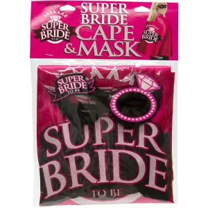 Super Bride Bachelorette Super Bride - Cape & Mask Set