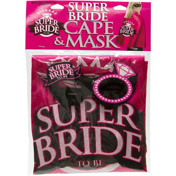 Super Bride Bachelorette Super Bride - Cape & Mask Set