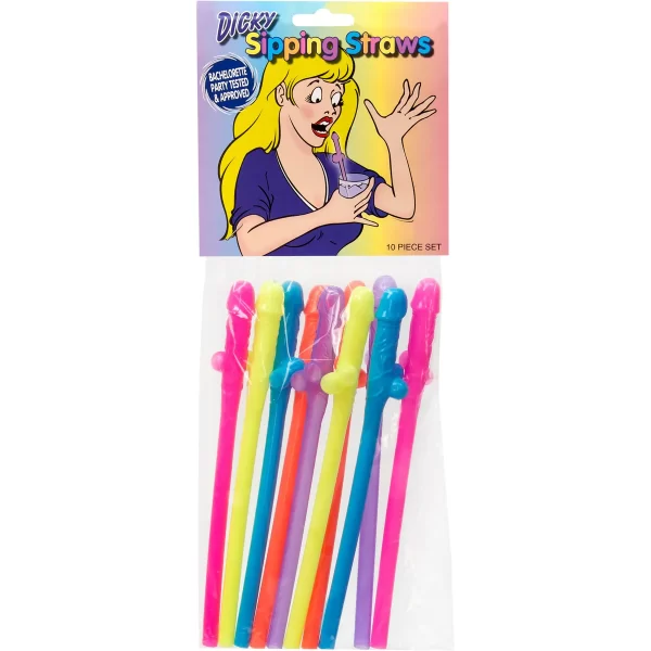 TYTF Dicky Sipping Straws - Neon Colors