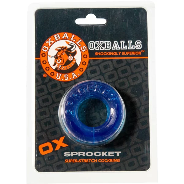 Oxballs Sprocket Cockring – Ice Blue - Image 2