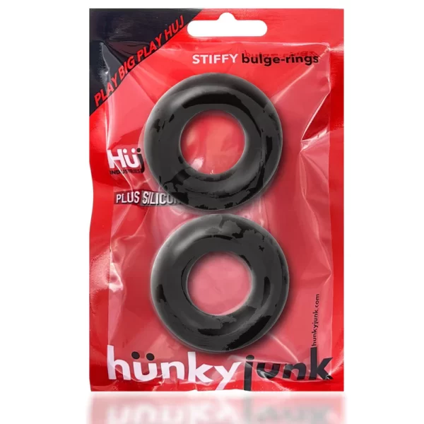 Oxballs Silicone Hunky Junk - 2 Pack C-Rings - Tar Ice - Image 4