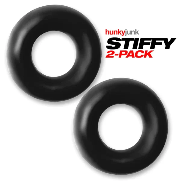 Oxballs Silicone Hunky Junk - 2 Pack C-Rings - Tar Ice