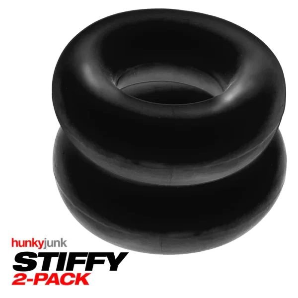 Oxballs Silicone Hunky Junk - 2 Pack C-Rings - Tar Ice - Image 3