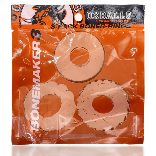 Oxballs Bonemaker - 3-Pack C-Rings - Clear - Image 2