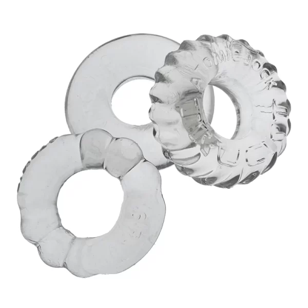 Oxballs Bonemaker - 3-Pack C-Rings - Clear